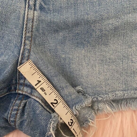 TopShop Mom Moto Distressed Cutoff Shorts - Picture 8 of 11